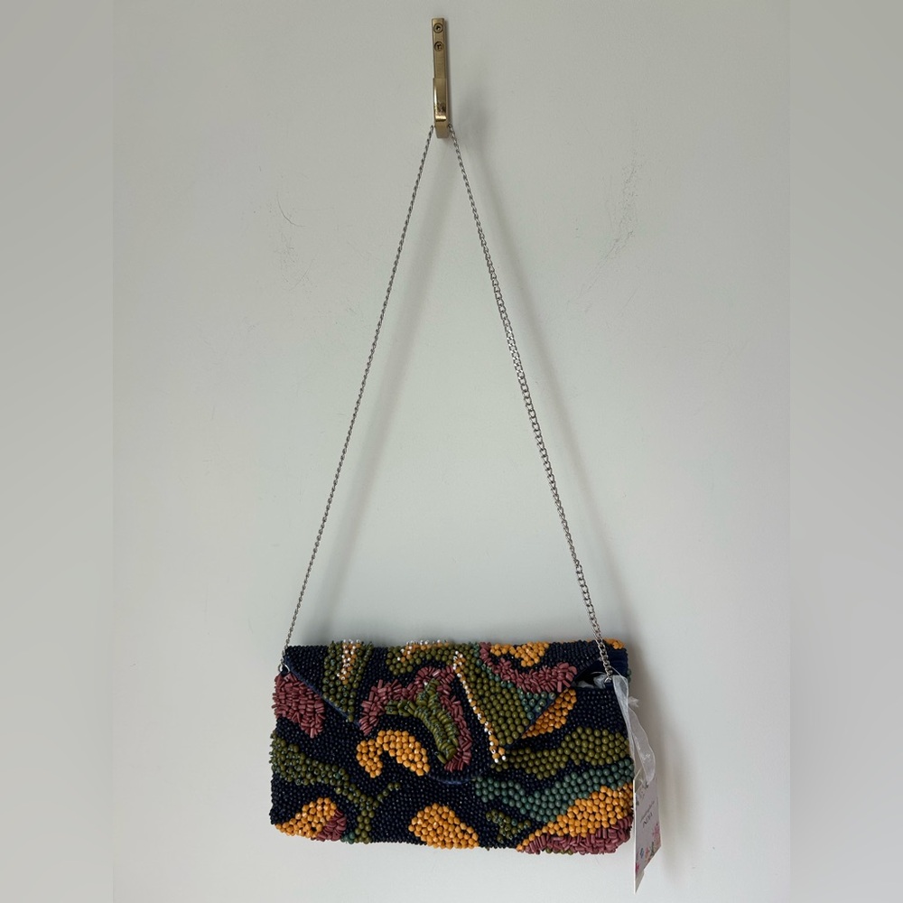 Viral Beaded Colorful Swirl Crossbody Bag